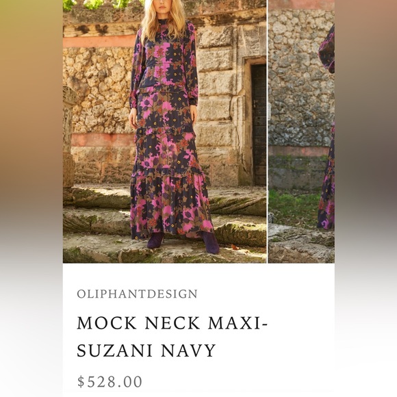 Oliphant Dresses & Skirts - Oliphant Suzani Navy Dress